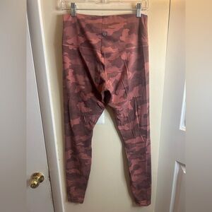 Lululemon Athletica Pink and Brown Camo Leggings